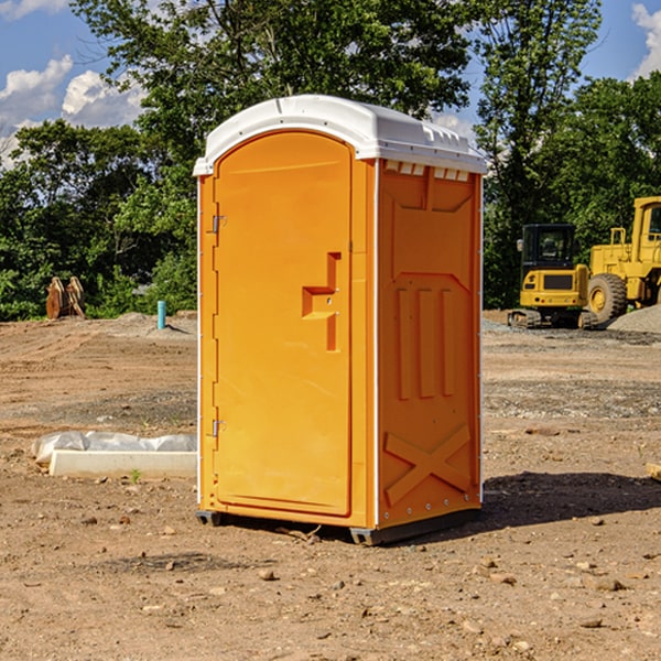 how often are the portable restrooms cleaned and serviced during a rental period in Tarnov